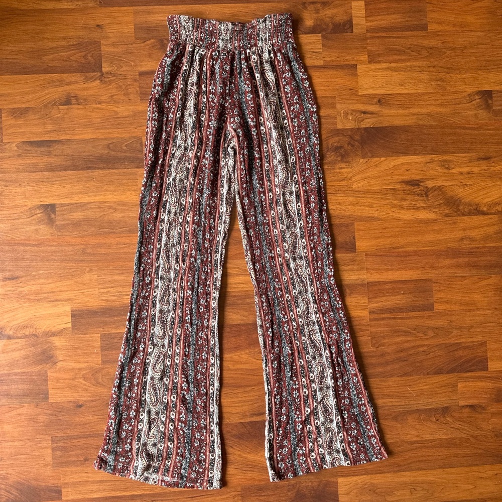 Full Tilt Black and Brown Wide Leg Pants